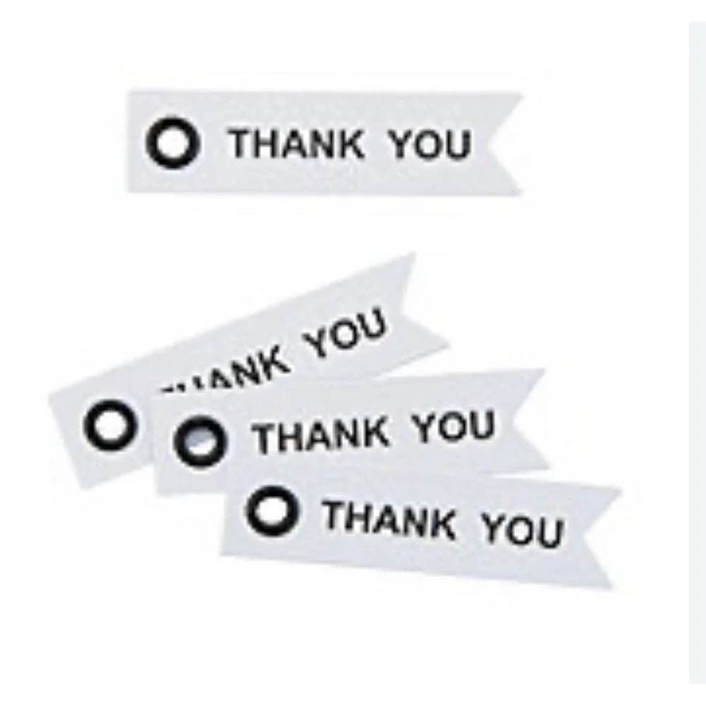 Thank You Eyelet Tags White Craft Embellishments 40 Pcs wedding Party‎ Favor